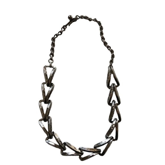 Triangle Shaped Oxidised Choker